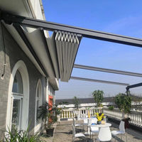 Pérgola de Aluminio para Exterior Duocai con Toldo de Techo Retráctil Totalmente Automático para Terraza en Oferta