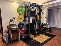 Rack de musculation multifonctionnel 2-en-1 robuste avec système de croisement de câbles et construction en alliage d'aluminium