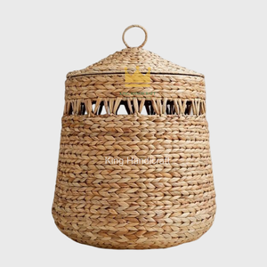 Vintage Handmade Water Hyacinth Storage Baskets for Kid Wardrobe Bathroom & Laundry <b>Under</b> <b>Bed</b> Use - Product Image 2