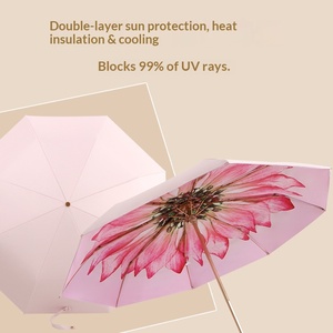<span class=keywords><strong>Parasol</strong></span> pliant manuel de voyage à double couche, résistant aux UV, super résistant au soleil, anti-vent, avec cadre en aluminium <span class=keywords><strong>noir</strong></span> et poignée en <span class=keywords><strong>bois</strong></span> - Product Image 1
