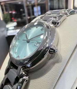 Montre pour femme élégante en acier fin de qualité supérieure, de luxe, bleue, au style raffiné - Product Image 2