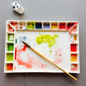 <span class=keywords><strong>Palette</strong></span> d'artiste en céramique personnalisée sur mesure, faite à la main, pour studio artistique, <span class=keywords><strong>aquarelle</strong></span>, acrylique, huile, mariage, Diwali - Product Image 3