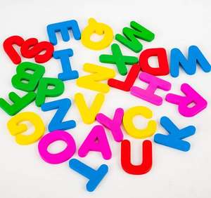 Madera 26 letras inglesas coloridas <span class=keywords><strong>pizarra</strong></span> de madera Material didáctico refrigerador carta pegatina - Product Image 4