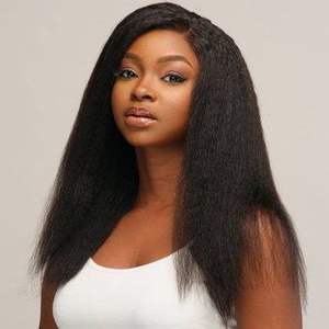 Reasonable13X4 HD Lace Front Yaki Droite Perruque De Cheveux Humains Bouclés Naturel Crépus Droite Délié Petite Taille Cap Livraison Gratuite - Product Image 5