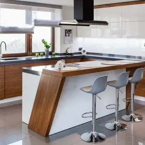 אופנה מודרנית עיצוב מטבח בינוני שני גוונים מבריק אקריליק ארונות מטבח - Product Image 1