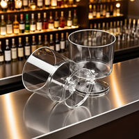 Verres à vin rouge transparents en PS pour mariage, style américain, 60/150/210 ml, vente en gros