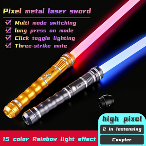 ZLangsports 2 adet 2-in-1 ayrılabilir LED Lightsaber oyuncaklar çocuklar için Metal Hilt LGT Lightsabers - Product Image 2