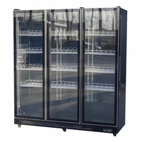 Réfrigérateur commercial d'affichage de boissons de supermarché 2000L refroidisseur vertical d'affichage de 4 portes en verre pour des boissons