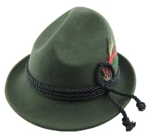 100% צמר הרגיש גרמנית מסורתית בוואריה כובע