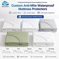 Colchón Acolchado de Algodón Suave y Poliéster con Certificación OEKO-TEX para Adultos, 300TC-600TC, Impermeable, Antibacteriano, para Todas las Estaciones