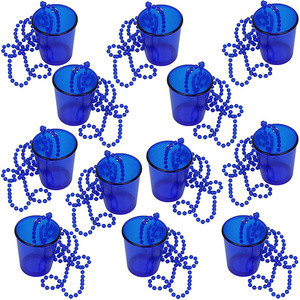 Ensemble de gobelets perlés colorés en plastique avec colliers pour fêtes adultes, vaisselle jetable - Product Image 4