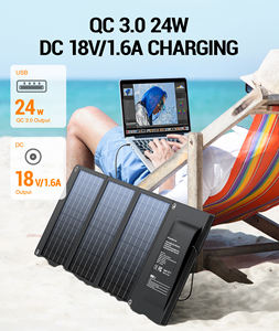 <span class=keywords><strong>Cargador</strong></span> <span class=keywords><strong>Solar</strong></span> <span class=keywords><strong>BLAVOR</strong></span> de 30 W, USB-A QC3.0/USB-C de 24 W, Plegable, Impermeable IPX4, Negro, Panel <span class=keywords><strong>Solar</strong></span> para Camping, <span class=keywords><strong>Cargador</strong></span> de Batería - Product Image 4