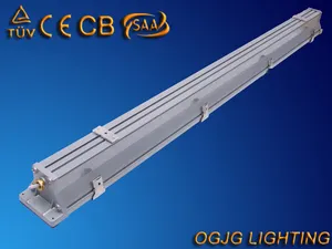 OGJG Đơn Đôi T5 T8 Đèn Huỳnh Quang Đèn LED Vapor Tight Lịch Thi Đấu 2X36W IP67 Chống Thấm Nước Tri-proof Ánh Sáng