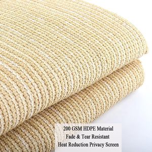 Grande toile d'ombrage beige <span class=keywords><strong>pour</strong></span> terrasse extérieure, pergola, jardin, plantes, <span class=keywords><strong>serre</strong></span>, <span class=keywords><strong>filet</strong></span> d'ombrage <span class=keywords><strong>pour</strong></span> la <span class=keywords><strong>protection</strong></span> <span class=keywords><strong>solaire</strong></span> et l'intimité - Product Image 2