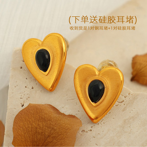 ชุดต่างหูสร้อยคอจี้รูปหัวใจ โลหะผสมสังกะสี เครื่องประดับสำหรับผู้หญิง ของขวัญ ดีไซน์รูปหัวใจทรงหยดน้ำ - Product Image 4