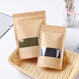 Opvouwbaar Opbergontwerp, Geen Ruimte Bezet Bij Inactieve Verdikte Kraft-Papieren Zak Met Transparant Venster - Product Image 6