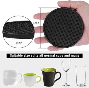 OEM&amp;ODM Hot Sale Customized Packaging Table Decoration Heat-Resisting <strong>Silicone</strong> Cup Mat <strong>Silicone</strong> <strong>Coasters</strong> With Holder - Product Image 2