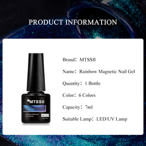 MTSSII Prix Usine 7ml Gel Magnétique Arc-en-ciel Qualité Supérieure <span class=keywords><strong>Vernis</strong></span> Gel UV <span class=keywords><strong>LED</strong></span> Soak Off 6 Couleurs Gel Magnétique <span class=keywords><strong>Flash</strong></span> - Product Image 6