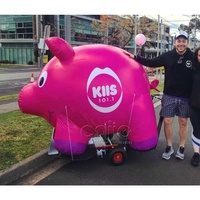 Ballon de publicité gonflable personnalisé en forme de cochon rose géant, tirelire gonflable
