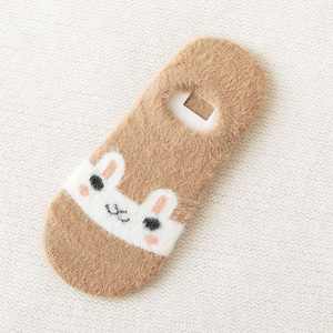 महिलाओं के मोजे महिलाओं लघु मोटी अदृश्य गर्म मोजे सर्दियों वसंत अदृश्य चप्पल कोई शो कम कट पालतू प्यारा टखने जुर्राब - Product Image 6