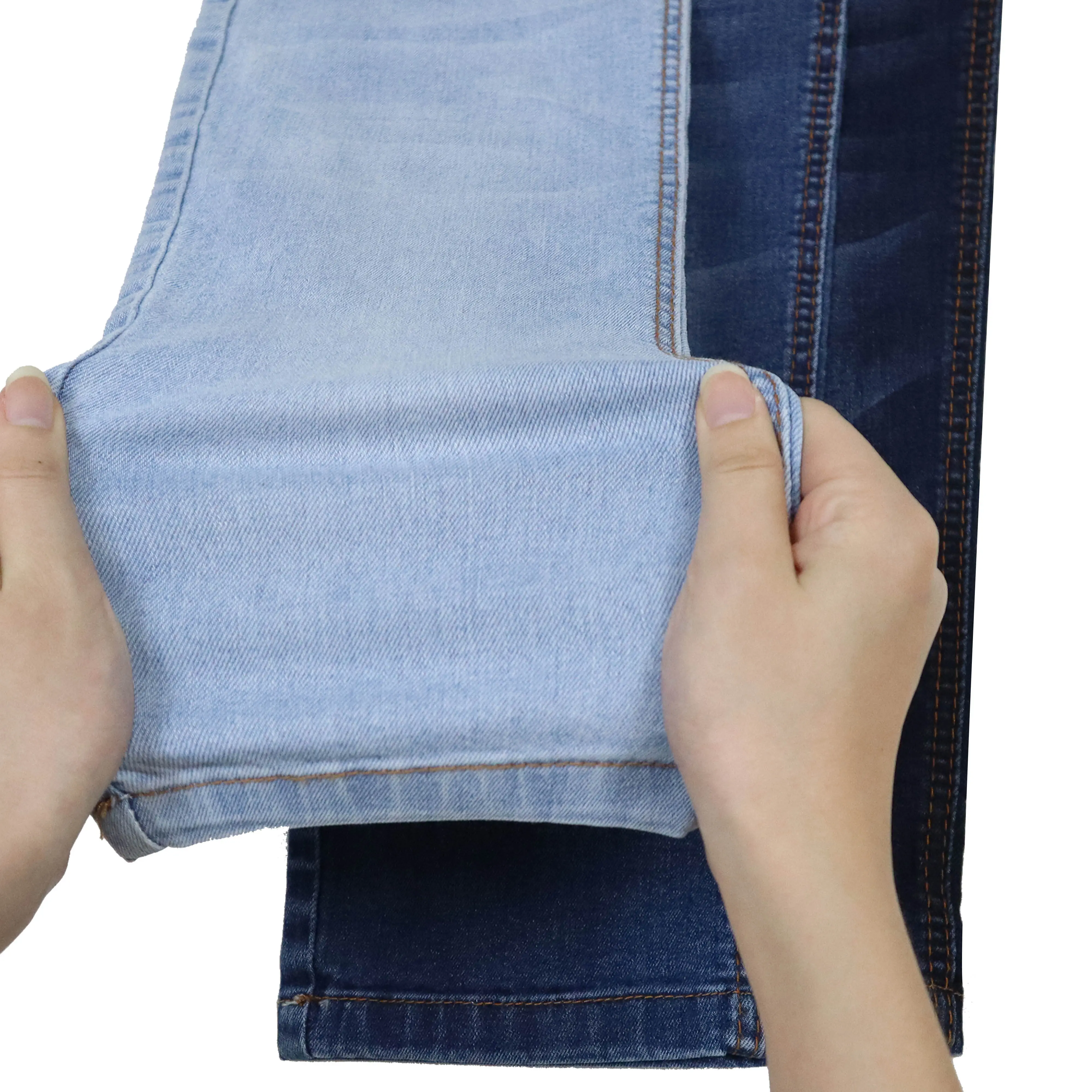 CF-3392AW 72% coton 24% polyester le plus populaire tissu Denim brodé petite fleur Denim Jeans tissu matériel