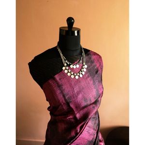 ผ้าส่าหรีแบบ Tussar Saree แนวแฟชั่นใหม่สำหรับผู้ใหญ่ดีไซน์เนอร์ - Product Image 3