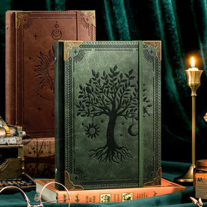 Cuaderno de Diario Mágico Retro de Hojas Sueltas para la Escuela, Cuaderno Grueso y Multifuncional, Cuaderno Recargable de Cuero A5 - Product Image 1