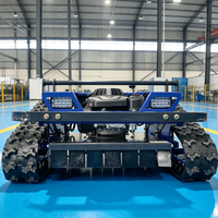 Tondeuse à gazon robotisée agricole domestique sur chenilles télécommandée certifiée CE EPA, tondeuse à gazon haute puissance