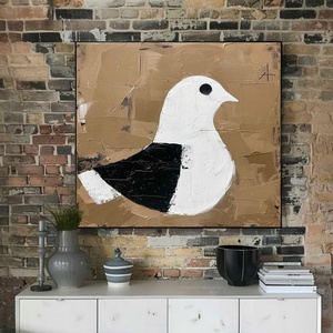 Peinture à l'huile abstraite peinte à la main sans cadre, toile murale pour salon, décoration intérieure, œuvre d'art texturée 3D de luxe peinte à la main - Product Image 1