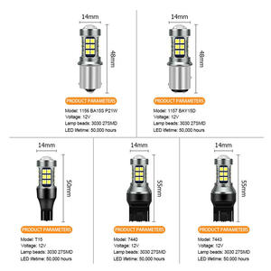 Bombilla LED T15 1157BAY15D Súper Brillante, 3030 27SMD 1156 P21W BA15S, Luces de Reserva para Auto, 12V T20, Luz Trasera, Nueva Condición - Product Image 3