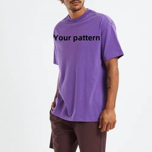 เสื้อยืดแขนสั้นคอกลมทรงหลวมสำหรับผู้ชายเสื้อยืดสีม่วงพิมพ์<span class=keywords><strong>ลาย</strong></span>มีสไตล์สำหรับผู้ชายรอย<span class=keywords><strong>สัก</strong></span>ขายส่งและ OEM - Product Image 5