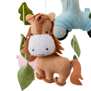 Mobile per Neonati in Feltro Fatto a Mano con Animali della Fattoria, Confezione Personalizzata, Piccolo MOQ, Regalo per Baby Shower, Ornamenti Sicuri da Appendere per <span class=keywords><strong>Cameretta</strong></span> - Product Image 4