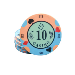 Fichas de Póker de Cerámica de 9.7 Gramos y 3.3 mm de Grosor, Personalizadas con Logotipo de Casino, Sublimación en Blanco, Texas Hold'em, 39 mm, 10 g, para Juegos - Product Image 1
