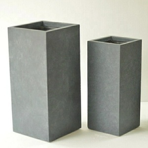 <span class=keywords><strong>Fioriera</strong></span> quadrata alta in argilla decorativa in vetroresina - Product Image 4