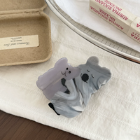 YJL Accessoires pour cheveux pour femmes en stock, grande pince à cheveux amusante en acétate de 9,5 cm avec motif ours de dessin animé, pince à cheveux personnalisée, vente en gros