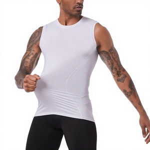 Sports Mens Workout <b>Compression</b> Sleeveless Tank <b>Top</b> Gym Shirts Quick Dry Spandex/Polyester - Product Image 3