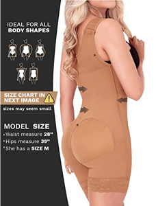 Fajas de vientre de talla grande para mujer, <span class=keywords><strong>FA</strong></span>-006 de cintura Beige, postparto, adelgazante, Fajas moldeadoras, ropa deportiva de una pieza - Product Image 3