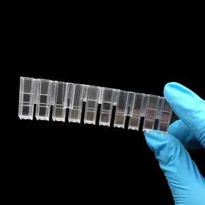 Einweg-10-Loch-Probenbecher aus hoch transparentem Kunststoff glas mit Quarz küvette für biochemische Geräte