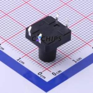 TS-1003-BR11516 Tactile Switch Through hole-4P,12x12mm Switch Single Pole Single Throw Round Button 1.6N Through Hole - Product Image 2