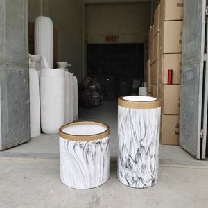 뜨거운 판매 좋은 품질 장식 홈 정원 꽃병 저렴한 꽃 냄비 대리석 대량 재배자 냄비 - Product Image 2
