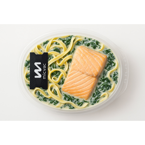 Gudfud Proveedor Español: Salmón Florentino Preelaborado envasado al vacío, platos de marisco refrigerados de 0.32 kg con 50 días de duración. - Product Image 1