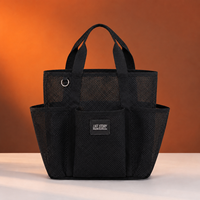 Sac de plage en maille personnalisé avec poches, sac fourre-tout léger en maille blanche pour la plage, la piscine, les voyages, les centres de villégiature, l'utilisation en vente au détail, les commandes en gros