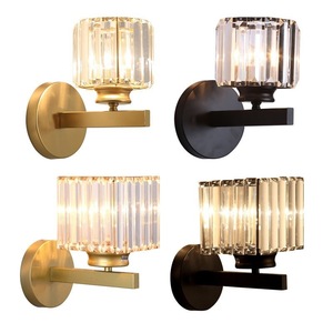 Lampe murale en cristal en forme de cheval d'Afrique de l'Est, E27, or noir, éclairage moderne pour salon, chambre, hôtel, décoration - Product Image 1