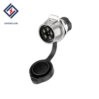 Connecteur d'alimentation circulaire étanche à bride mâle-femelle LP28 IP68 480V 3/5 broches 16A 32A Prise aviation