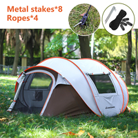 Carpa de Camping Automática para 4-6 Personas, Instalación Instantánea, Impermeable, Protección UV, con Ventanas de Malla para Acampar al Aire Libre