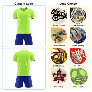 Uniforme de football de ville pour hommes adultes, de haute qualité, personnalisé, respirant, polyester/coton, col rond, manches courtes, tout - Product Image 2