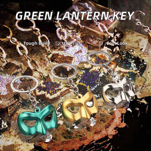 Porte-clés mousqueton en métal vintage style dessin animé <span class=keywords><strong>Green</strong></span> <span class=keywords><strong>Lantern</strong></span>, imprimé UV, pour cosplay de <span class=keywords><strong>super</strong></span>-<span class=keywords><strong>héros</strong></span>, tendance - Product Image 2