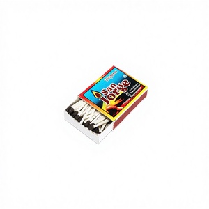 Allumettes de sécurité en cire, taille boîte d'allumettes 40x33x12mm, allumettes en cire blanche, flamme lisse, contrôle de la flamme, écologiques, impression classique - Product Image 1
