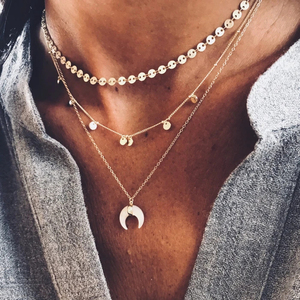ROXI Nouveau Collier Disque en Argent Sterling 925 Simple et Extrêmement Léger, Chaîne Ras du Cou pour Clavicule - Product Image 3