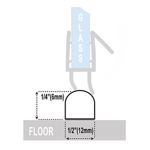 Bande <span class=keywords><strong>d</strong></span>'<span class=keywords><strong>étanchéité</strong></span> demi-rond en acrylique pour <span class=keywords><strong>seuil</strong></span> de <span class=keywords><strong>douche</strong></span> Proway – Offre spéciale - Product Image 2
